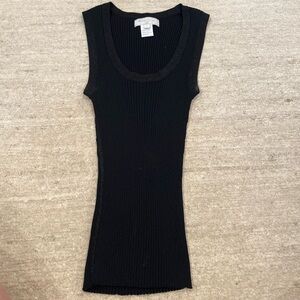 Small Votre Nom Black Sleeveless Top with Shimmer Details